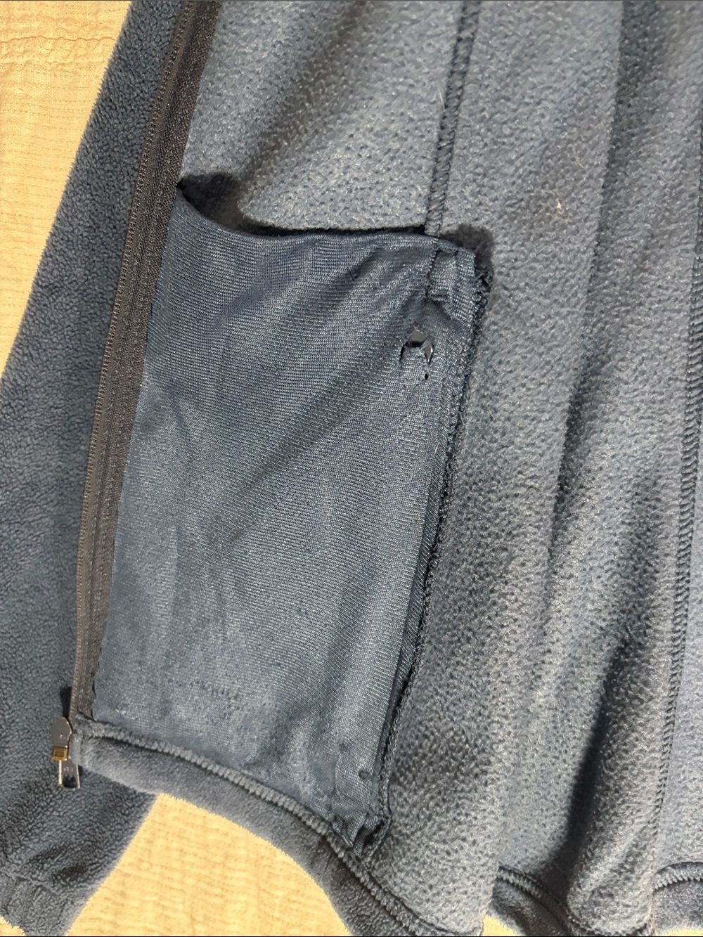 Columbia Dark Blue Full-Zip Teddy Fleece Jacket - Picture 7 of 9